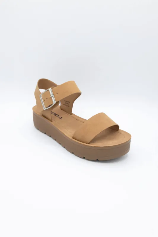 Soda Detect Band Ankle Strap Sandals for Women in Tan | DETECT-S TAN made by Glik’s