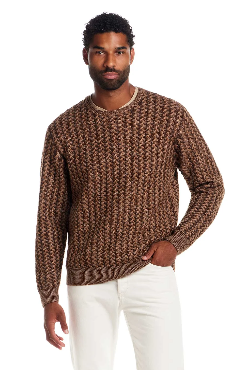 Weatherproof Vintage Braided Crewneck Sweater for Men sold by Glik’s product image thumbnail 2