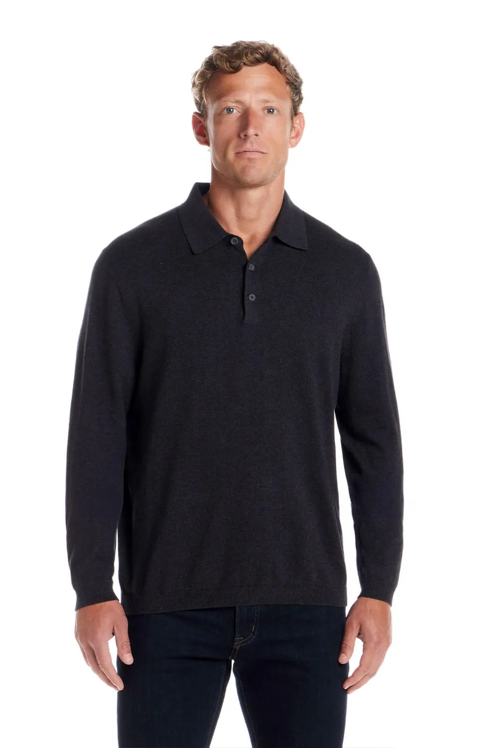 Weatherproof Cotton Cashmere Sweater Polo Shirt for Men sold by Glik’s product image thumbnail 4
