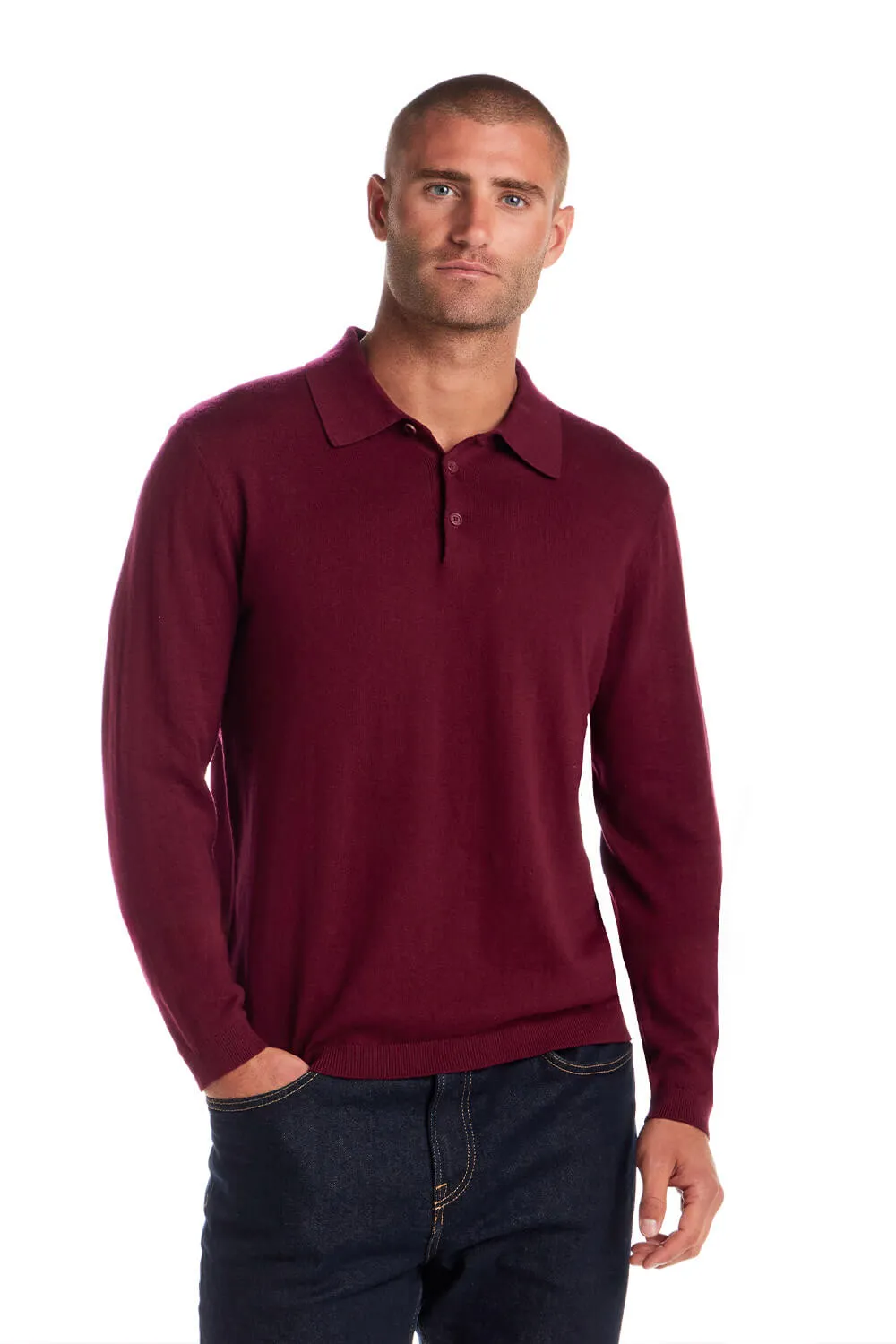 Weatherproof Cotton Cashmere Sweater Polo Shirt for Men sold by Glik’s product image thumbnail 2