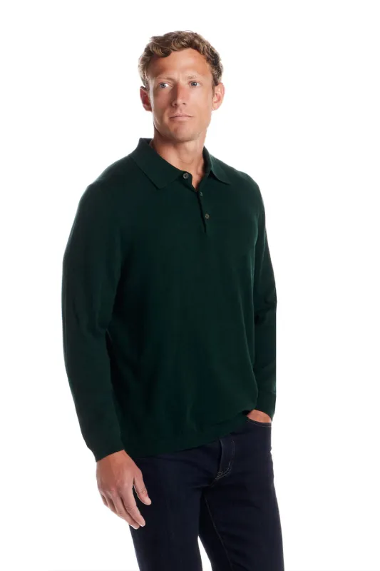 Weatherproof Cotton Cashmere Sweater Polo Shirt for Men sold by Glik’s