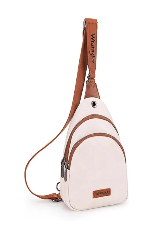 Wrangler Dual Zippered Crossbody Sling Bag for Women sold by Glik’s