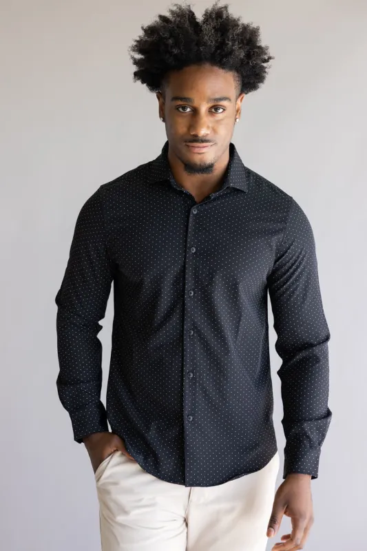 Denim & Flower Dressy Tech Button Up Shirt for Men sold by Glik’s