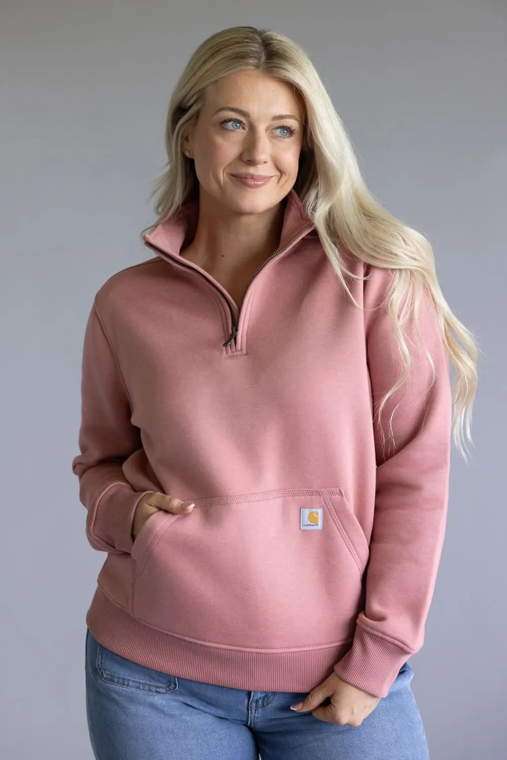 Carhartt Relaxed Fit Quarter Zip Mock Neck Sweatshirt for Women sold by Glik’s product image thumbnail 3