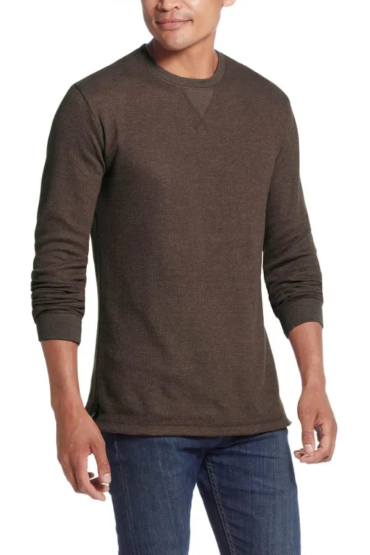 Weatherproof Vintage Waffle Henley Thermal Long Sleeve Shirt for Men sold by Glik’s
