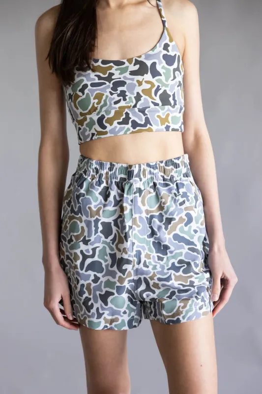 Local Girl Volley Shorts for Women in Bluff Camo | L5160001-LCB sold by Glik’s