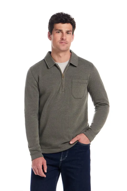 Weatherproof Vintage Pebble Fleece Quarter Zip for Men sold by Glik’s