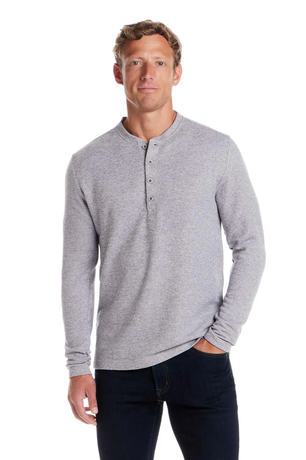 Weatherproof Vintage Mixy Henley Long Sleeve Shirt for Men sold by Glik’s