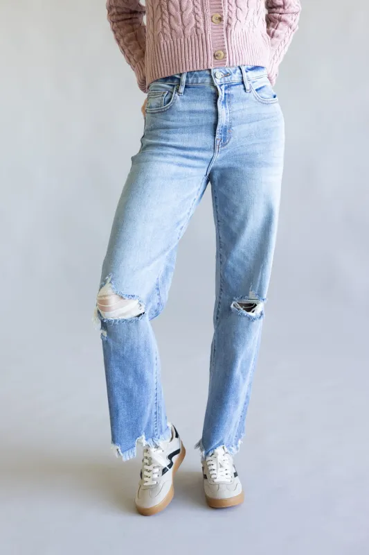 Hidden High-Rise Ella Wide Straight Leg Jeans for Women | HD1663WS-ML sold by Glik’s