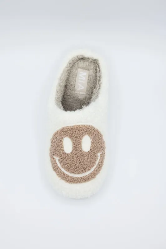 MIA Cozi Slippers for Women in Cocoa Smiley | GS1412401-COCOA sold by Glik’s