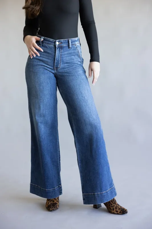 Judy Blue Mid-Rise Retro Wide Leg Jeans for Women | 82674REG sold by Glik’s