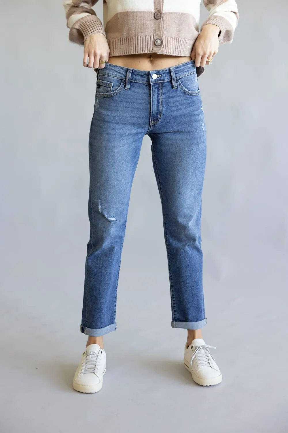 KanCan Pamela Essentials Mid Rise Slim Straight Leg Jeans for Women | KC20055D sold by Glik’s product image thumbnail 5