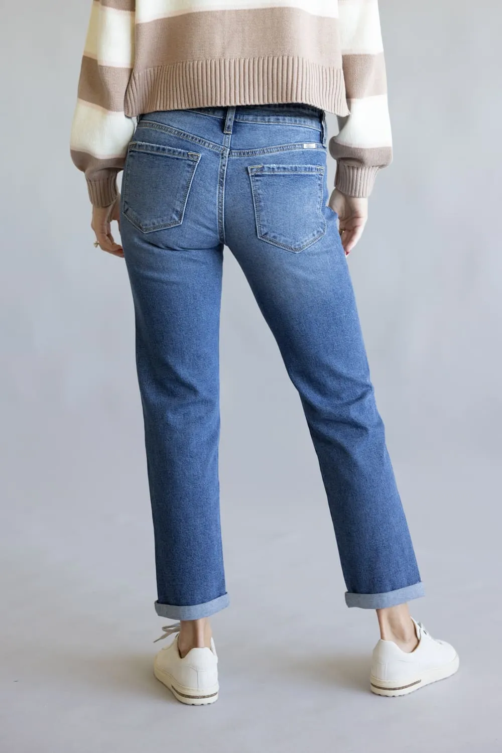 KanCan Pamela Essentials Mid Rise Slim Straight Leg Jeans for Women | KC20055D sold by Glik’s product image thumbnail 4
