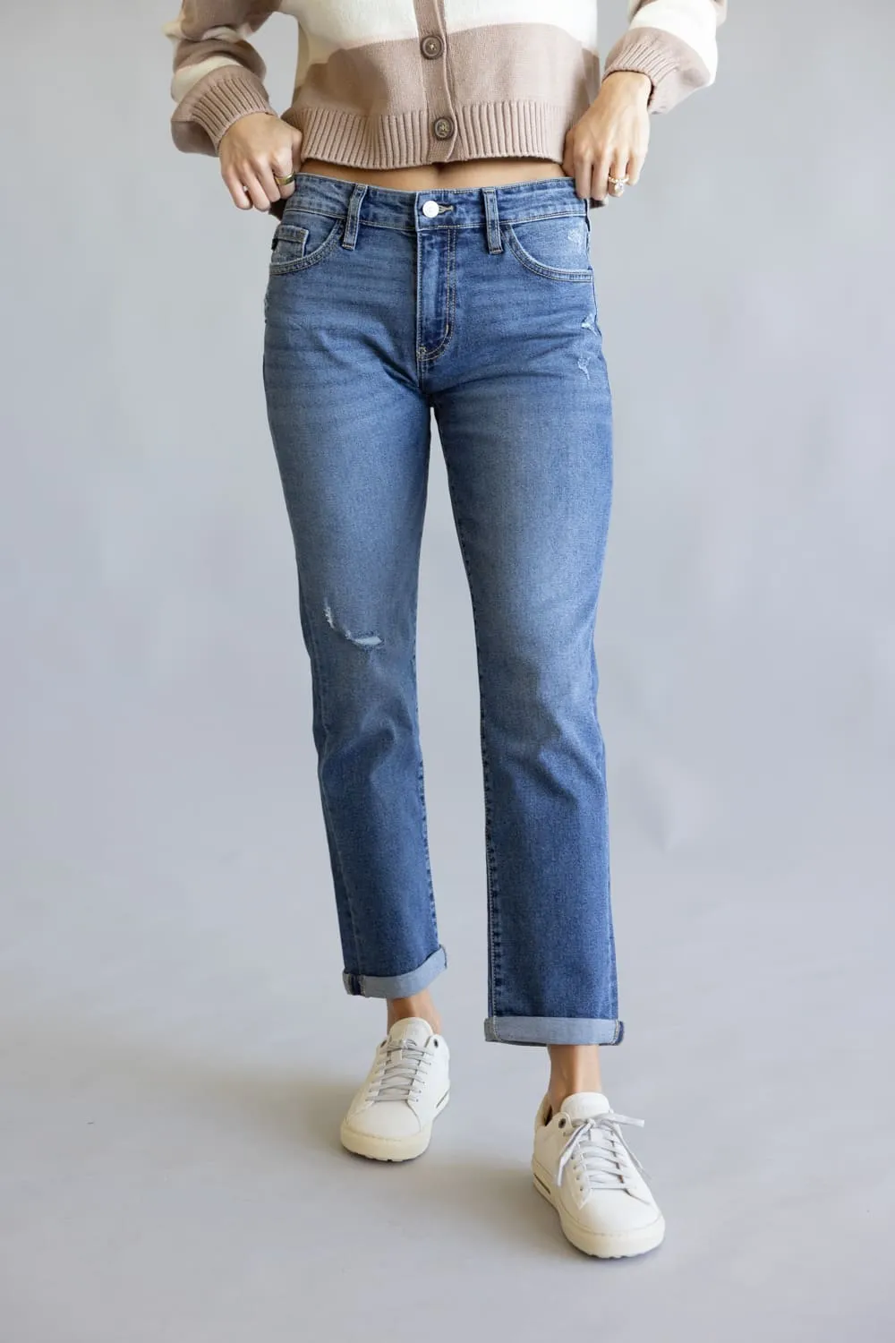 KanCan Pamela Essentials Mid Rise Slim Straight Leg Jeans for Women | KC20055D sold by Glik’s product image thumbnail 3