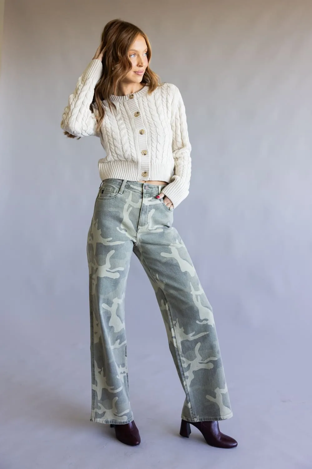 KanCan High-Rise Wide Leg Jeans for Women in Camo | KC7493CA sold by Glik’s product image thumbnail 2