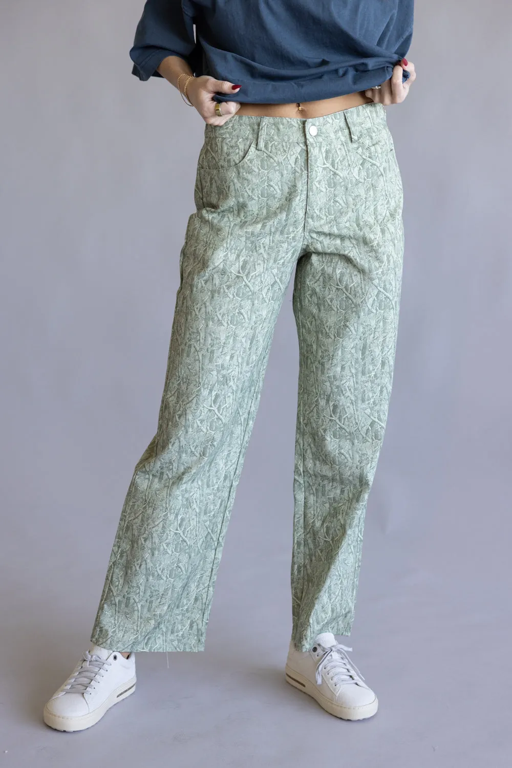 LeLis Mid-Rise Wide Leg Pants for Women in Sage Camo | IP5560-5-SAGECAMO sold by Glik’s product image thumbnail 3