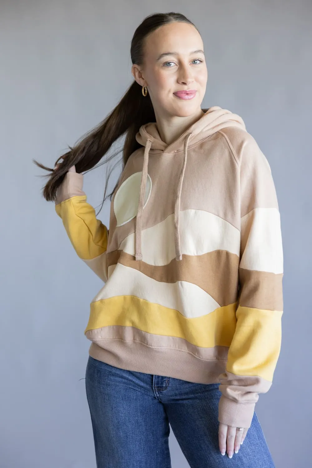 Simply Southern Sun Patch Crew Neck for Women in Multi | PP-0225-HD-PATCH-SUN sold by Glik’s