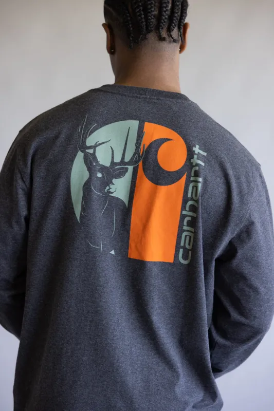 Carhartt Heavyweight Pocket Deer T-Shirt for Men in Carbon | 107041-CRH made by Carhartt