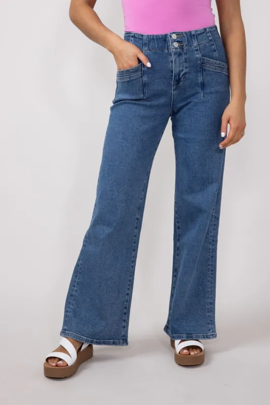 Mica High Rise Wide Leg Jeans for Women sold by Glik’s