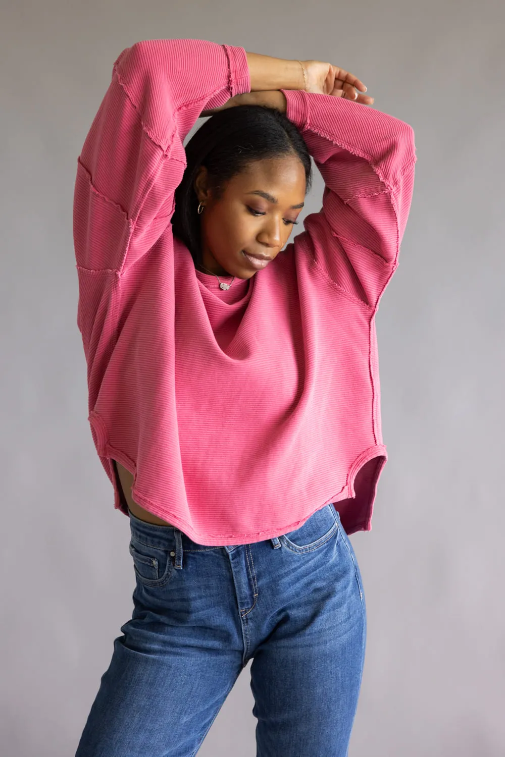 Free People We The Free Total Eclipse Tee for Women in Hibiscus Pop | OB2128723-6203-HIBUSCUSPOP sold by Glik’s product image thumbnail 3