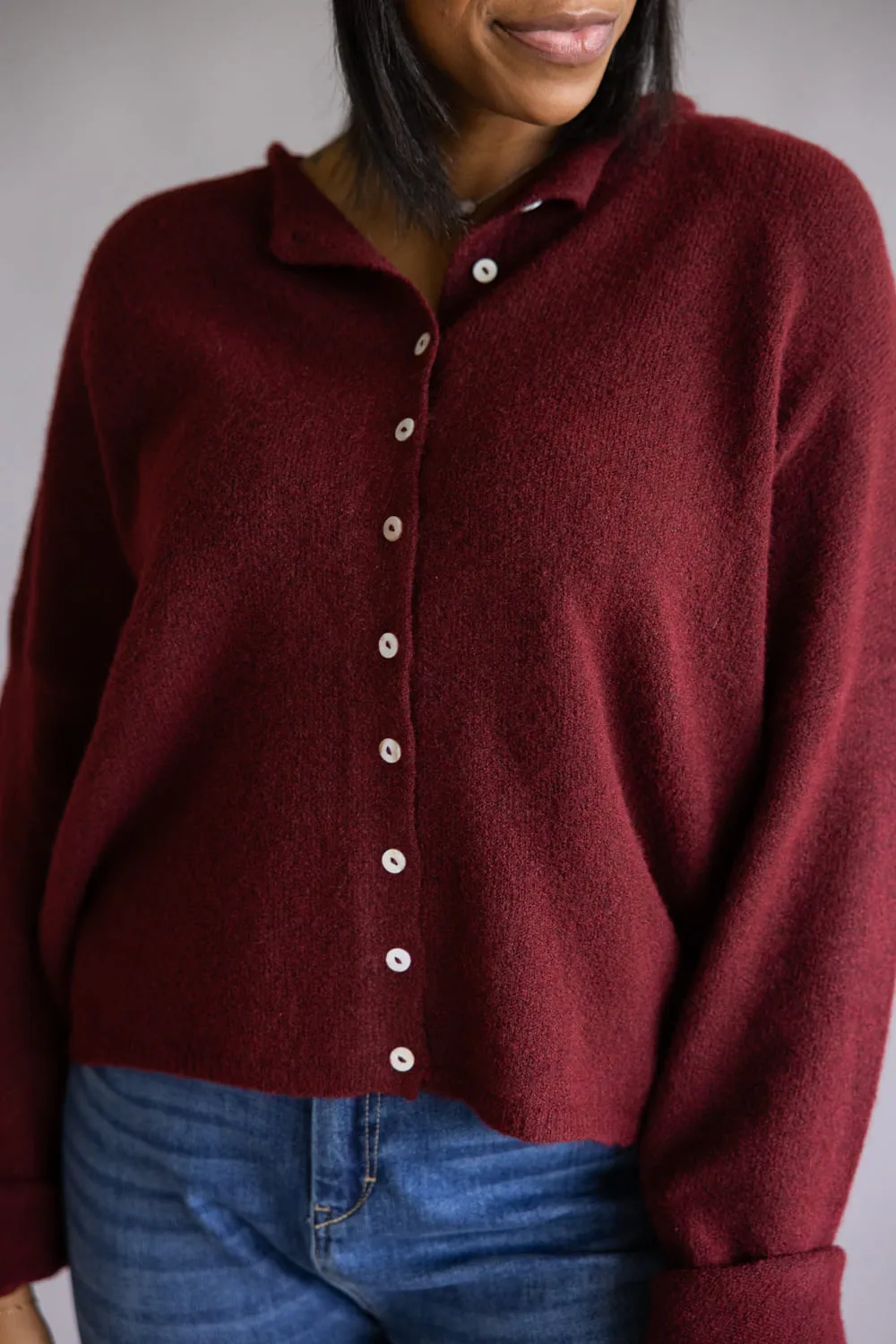 Things Between Piper Cardigan for Women in Wine | TBW237-WIN sold by Glik’s product image thumbnail 2