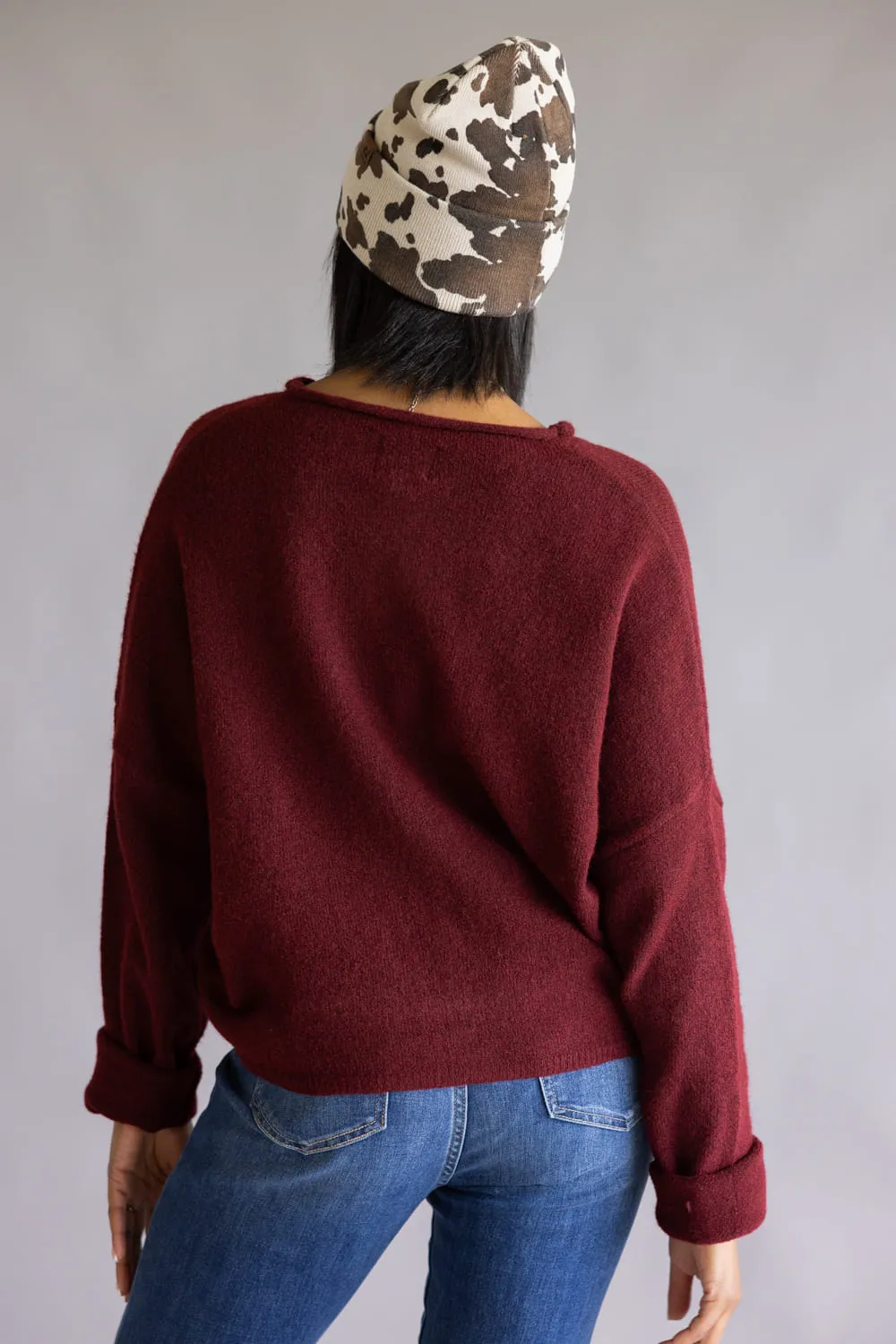 Things Between Piper Cardigan for Women in Wine | TBW237-WIN sold by Glik’s product image thumbnail 4