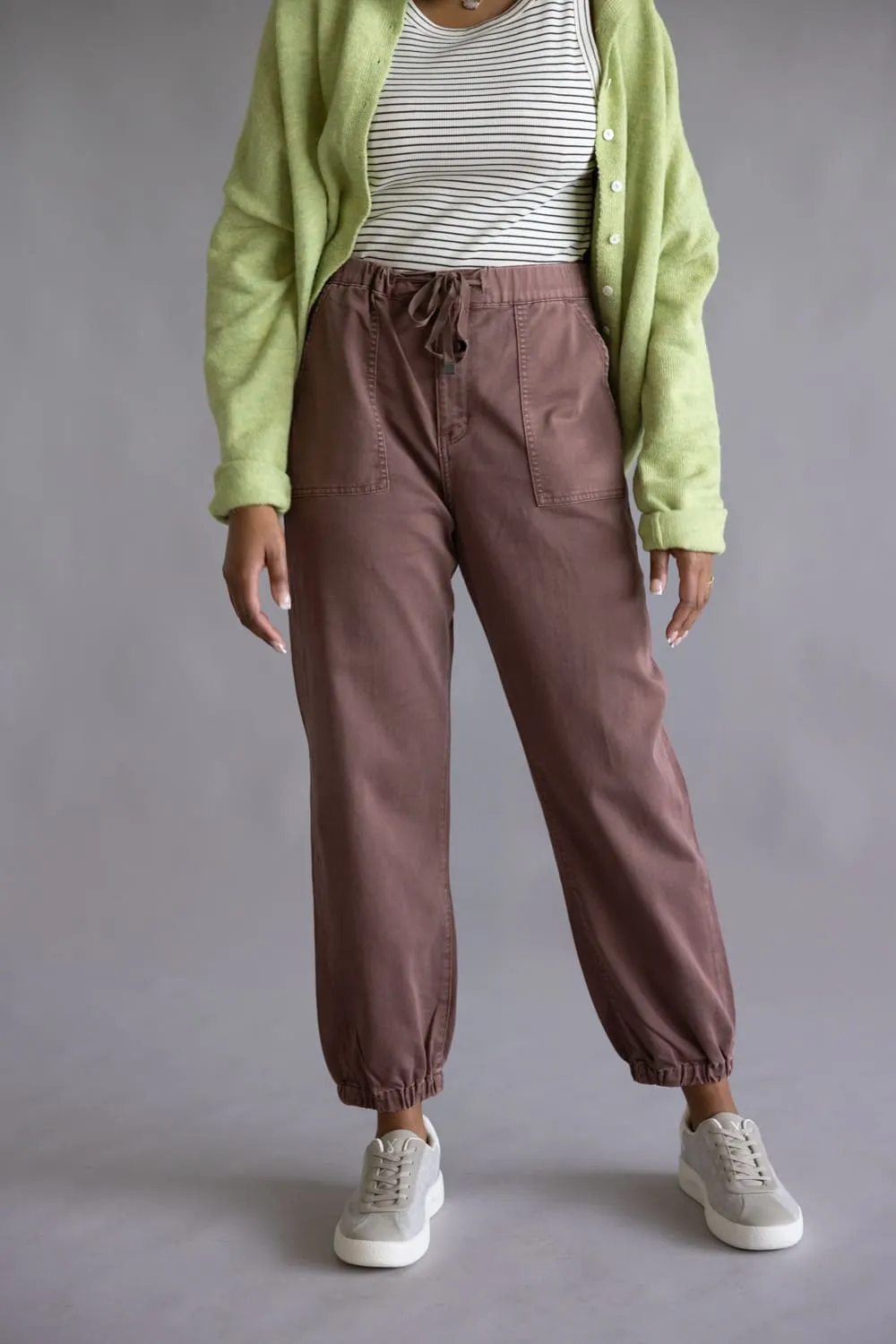 Mica Cropped Jogger Pants for Women in Cocoa | MDP-G3164CO sold by Glik’s product image thumbnail 3