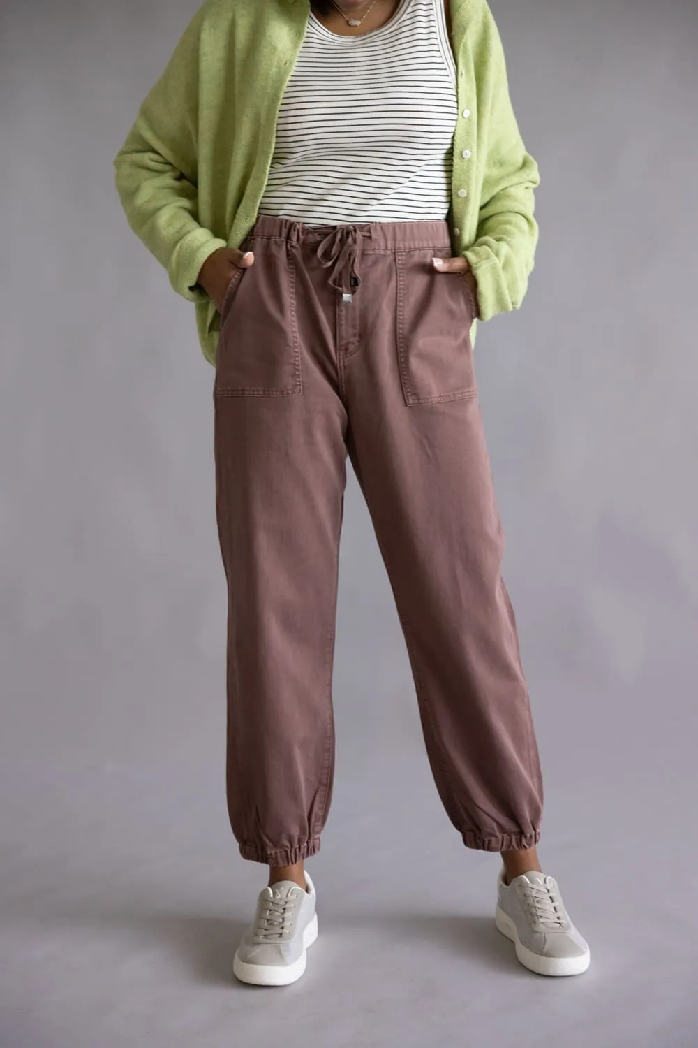 Mica Cropped Jogger Pants for Women in Cocoa | MDP-G3164CO sold by Glik’s product image thumbnail 5