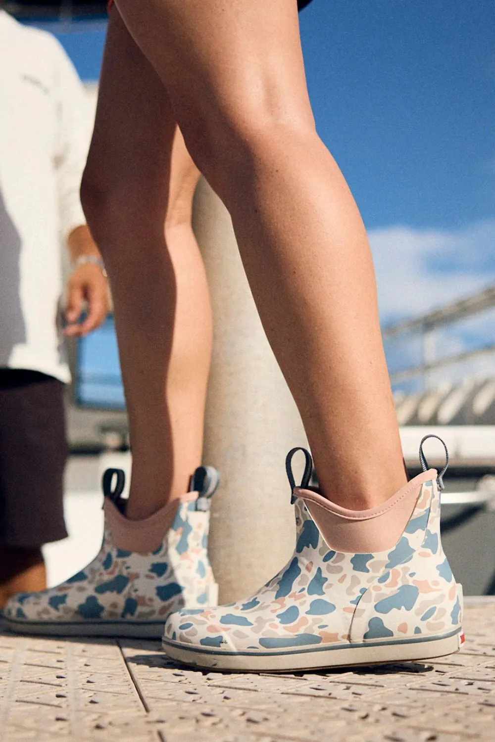 Xtratuf Ankle Deck Boot for Women in Ivory Duck Camo | XWAB4DC sold by Glik’s