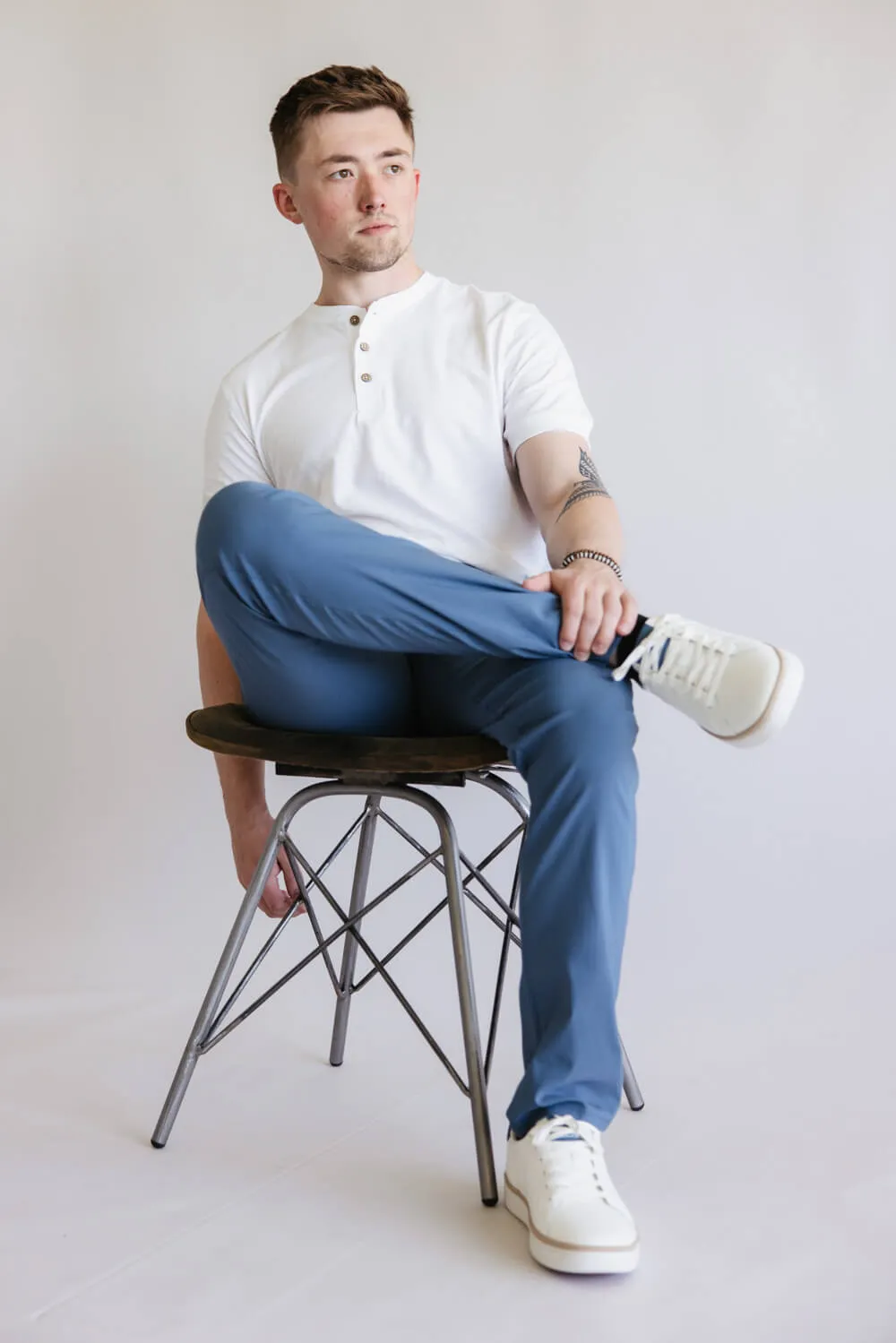 Weatherproof Vintage Faille 5 Pocket Pants for Men in Blue Stone | W5S901-432-BLUESTONE sold by Glik’s product image thumbnail 2