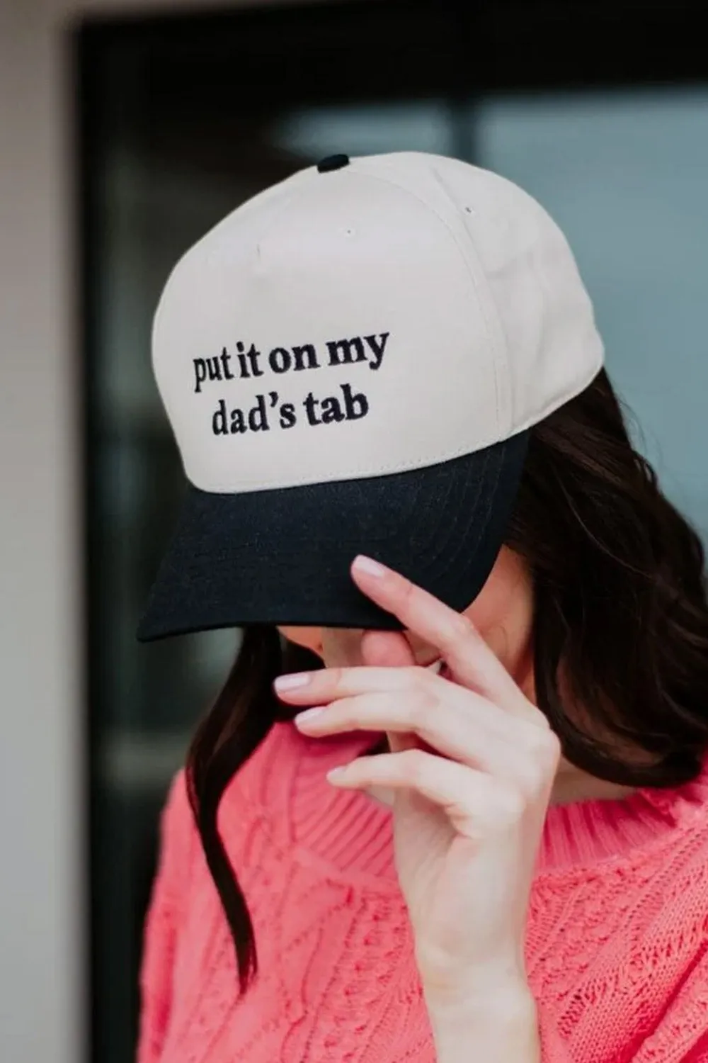 Put It On My Dad's Tab Trucker Hat for Women sold by Glik’s product image thumbnail 2