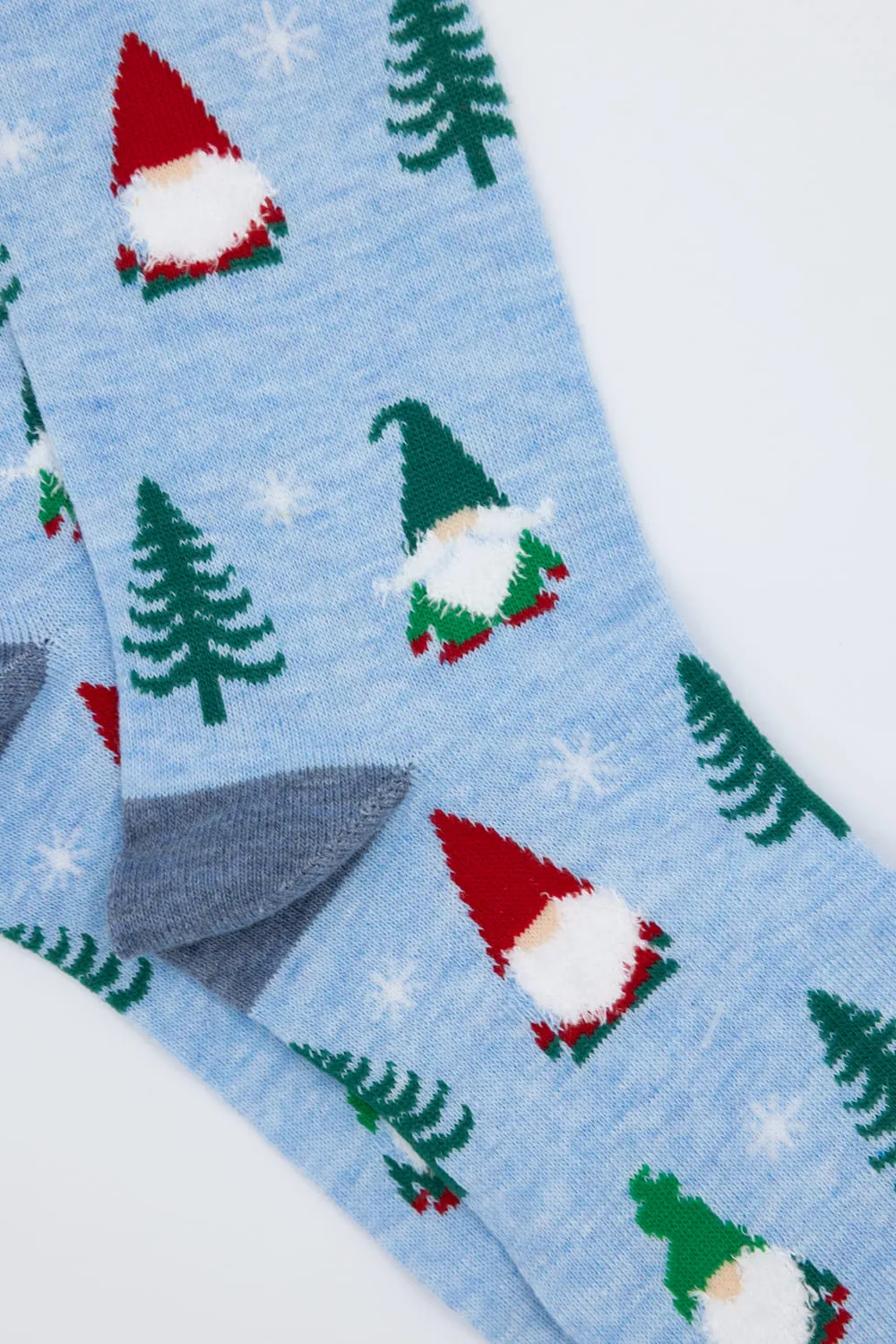 Christmas Gnome Crew Socks for Men in Light Blue | 93052 sold by Glik’s product image thumbnail 3