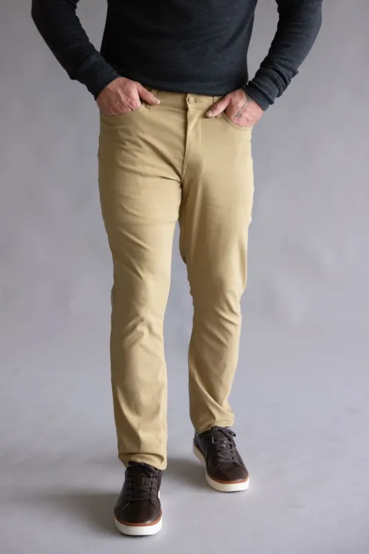 Weatherproof Vintage Momentum 5 Pocket Pants for Men in Khaki | W5S901-262KHAKI sold by Glik’s
