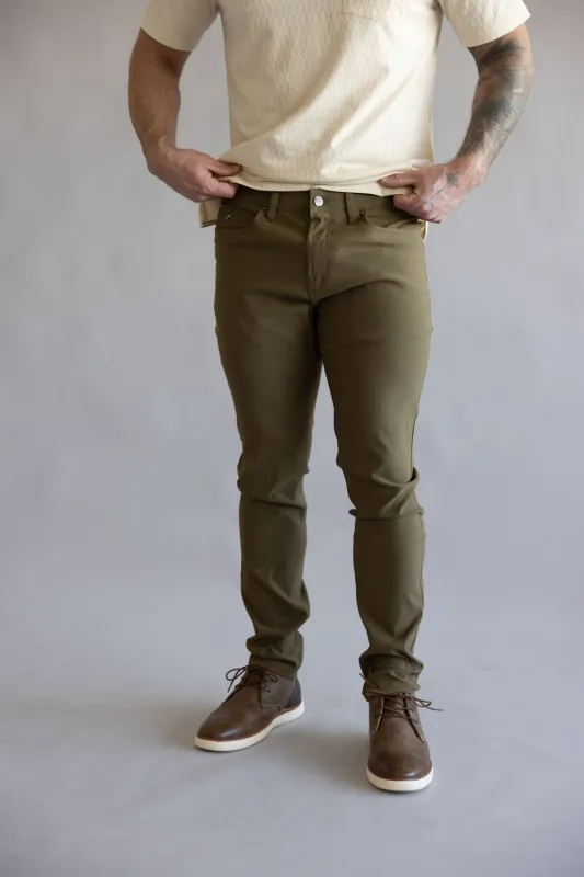 Tailor Vintage Performance Tech 5 Pocket Pants for Men in Earth | TVPP260C-EARTH sold by Glik’s