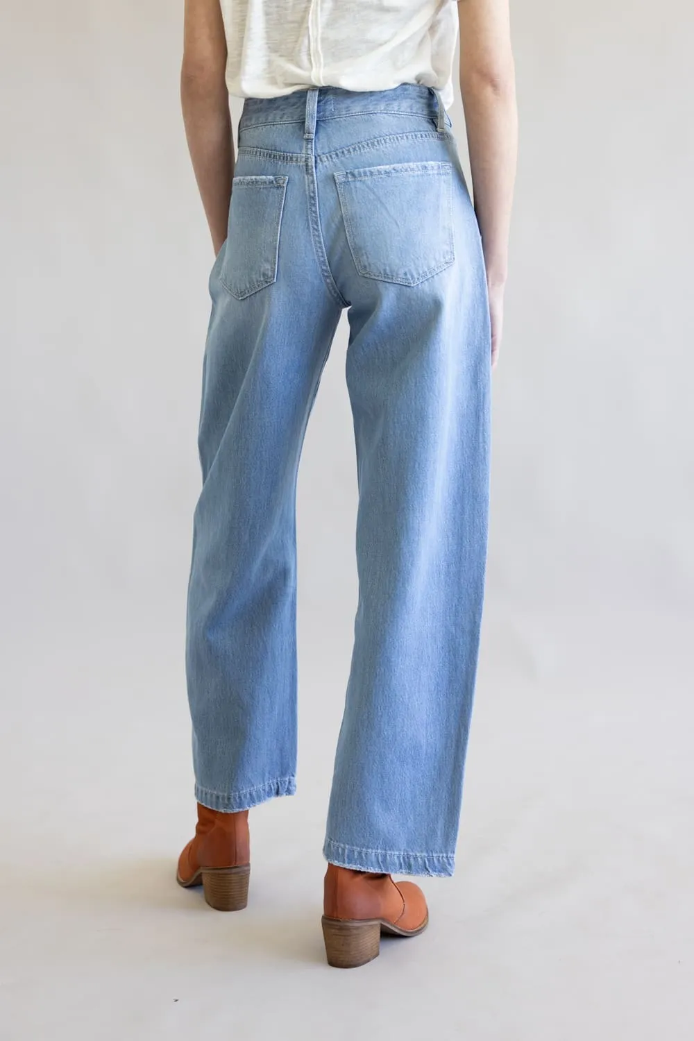 Vervet High Rise Pleated Barrel Jeans for Women | V3617 sold by Glik’s product image thumbnail 4