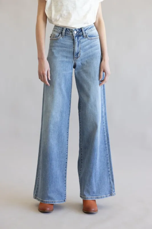 Judy Blue Mid-Rise Retro Wide Leg Jeans for Women | 82702REG sold by Glik’s