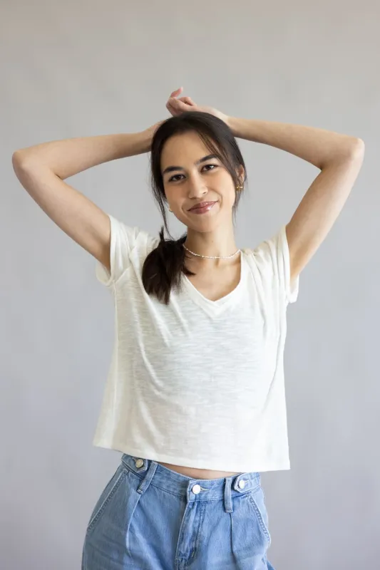 Free People We The Free Take 2 Tee for Women in Clean Ivory | OB2268456-1103-CLEANIVORY sold by Glik’s