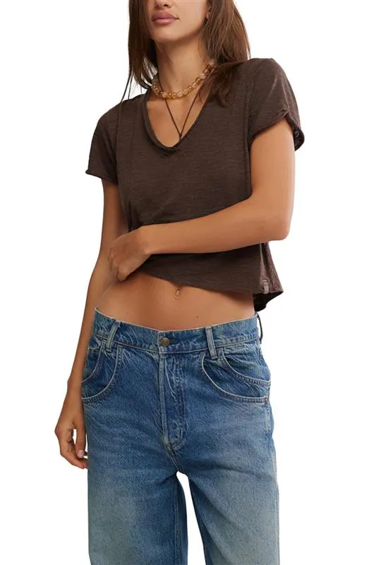 Free People We The Free Take 2 Tee for Women in Double Espresso Combo | OB2268456-2200-DOUBLEESPRESSOCOMBO sold by Glik’s