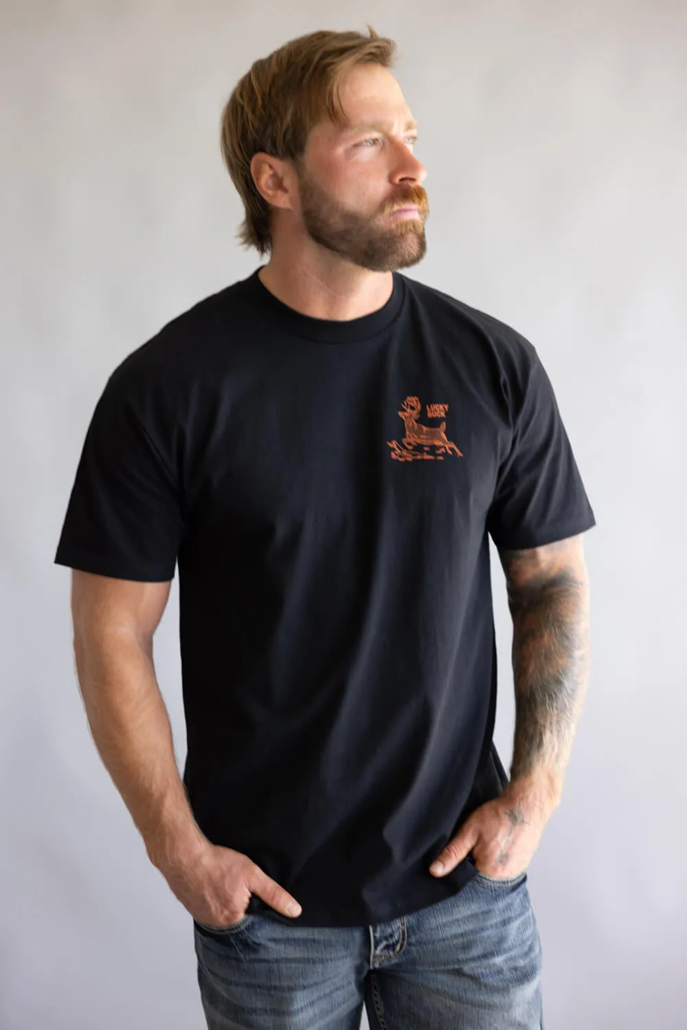 Seager Lucky Buck T-Shirt for Men in Black | MTF25LKBUCKBLK-BLK sold by Glik’s product image thumbnail 2