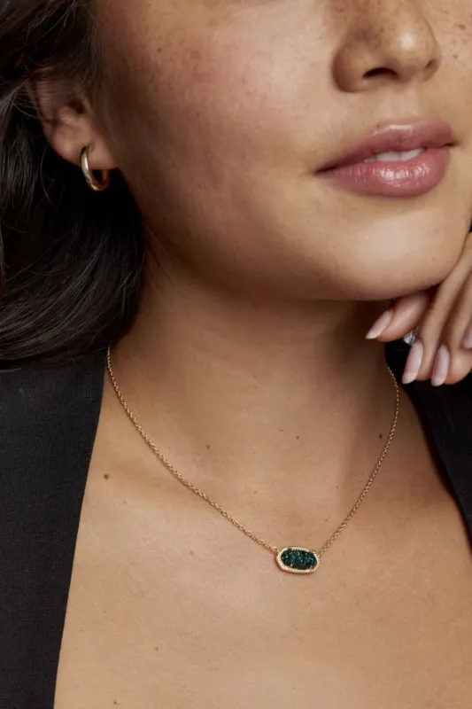 Kendra Scott Elisa Gold Pendant Necklace in Night Kyocera Opal | 9608802374 sold by Glik’s