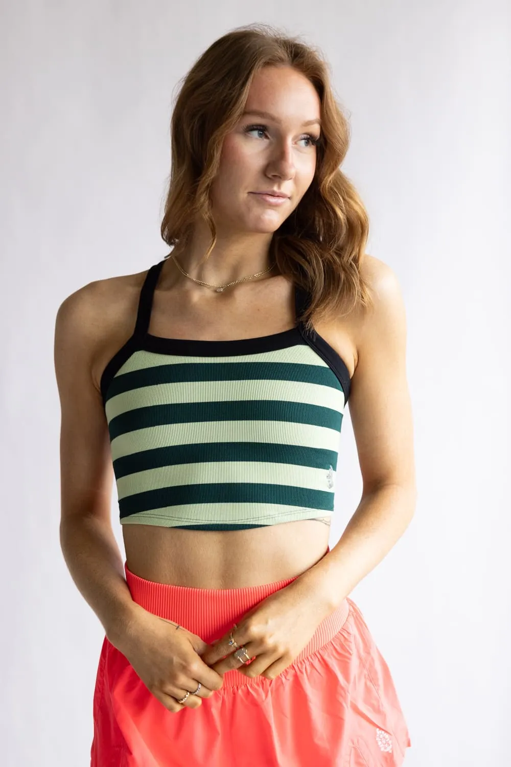 FP Movement We The Free All Clear Striped Cami for Women in Evergreen Combo | OB2098661-EVERGREEN sold by Glik’s product image thumbnail 2