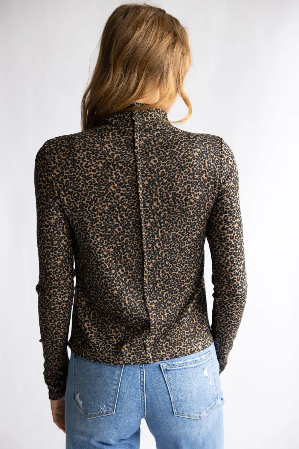 Fitted Knit Top for Women in Leopard | NT12300-MOCHALEOPARD sold by Glik’s product image thumbnail 3