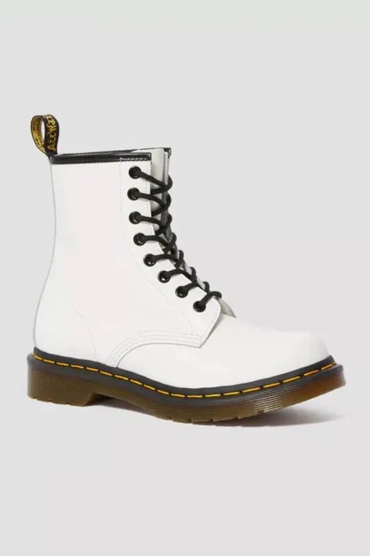 Dr. Martens 1460 Smooth Leather Boots for Women in White | 11821100 sold by Glik’s