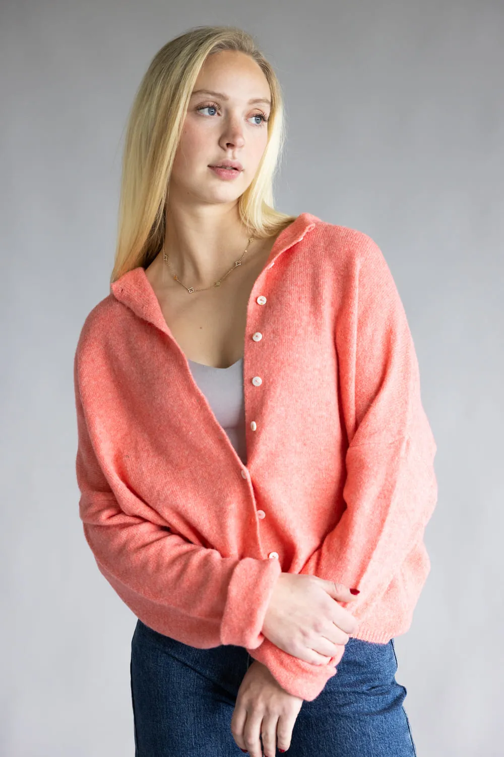 Things Between Piper Cardigan for Women in Peach | TBW237-PCH sold by Glik’s product image thumbnail 2
