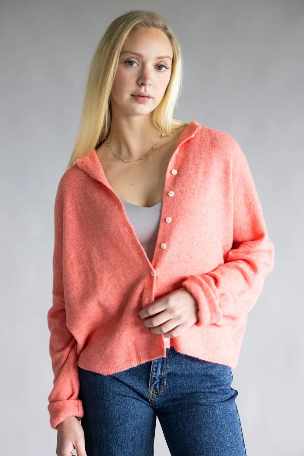 Things Between Piper Cardigan for Women in Peach | TBW237-PCH sold by Glik’s product image thumbnail 3