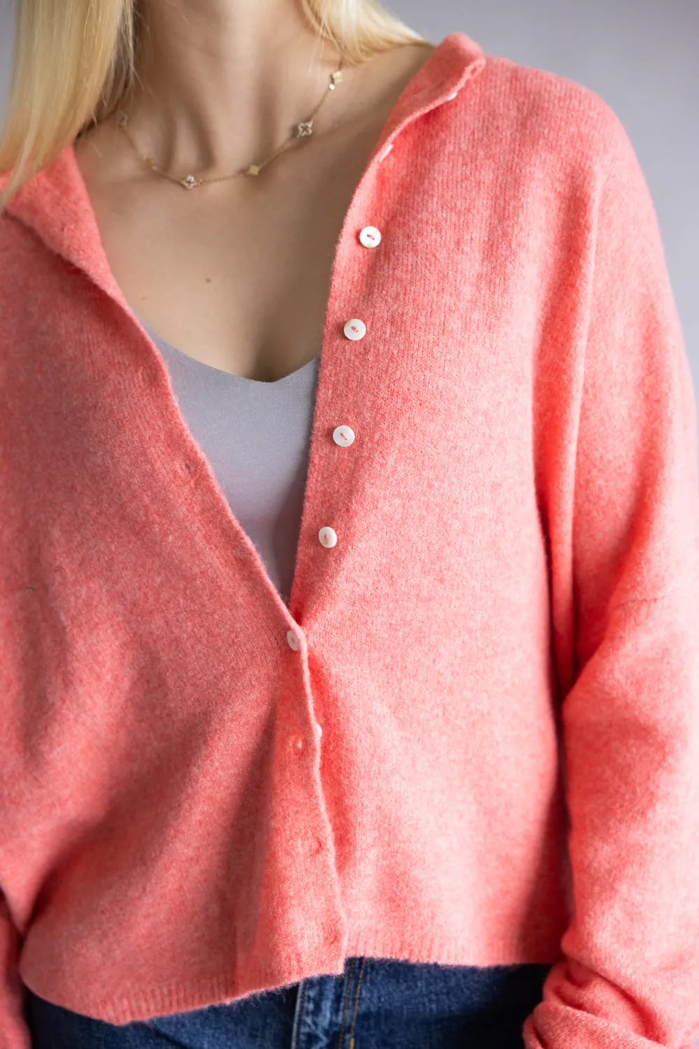 Things Between Piper Cardigan for Women in Peach | TBW237-PCH sold by Glik’s product image thumbnail 4