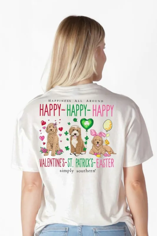 Simply Southern Happy Everything T-Shirt for Women in Oyster | SS-HAPPY-OYSTER sold by Glik’s