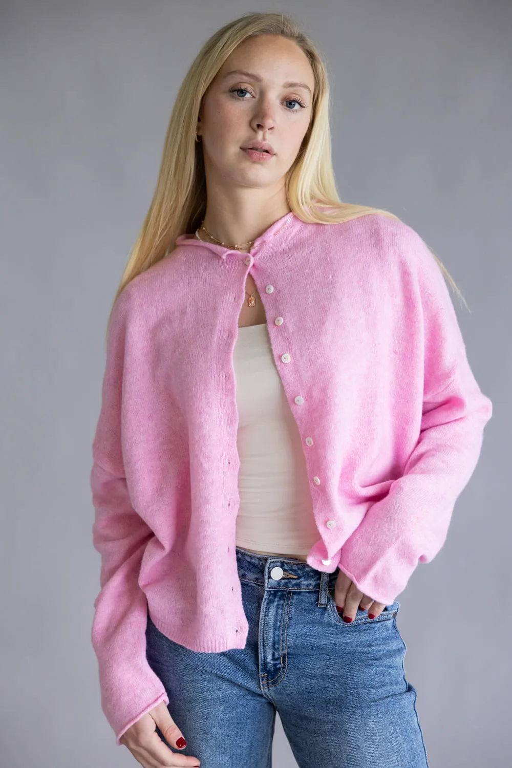 Things Between Piper Cardigan for Women in Pale Pink | TBW237-PPNK sold by Glik’s