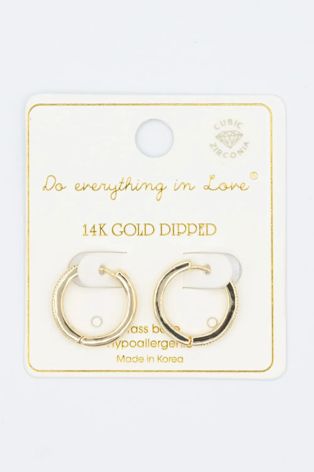 Cubic Zirconia Huggie Hoop Earrings for Women in Gold | SJE310506GLD sold by Glik’s product image thumbnail 4