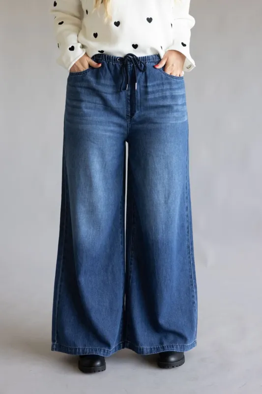 Judy Blue High Waist Featherweight Palazzo Wide Leg Jeans for Women | 881047REG sold by Glik’s